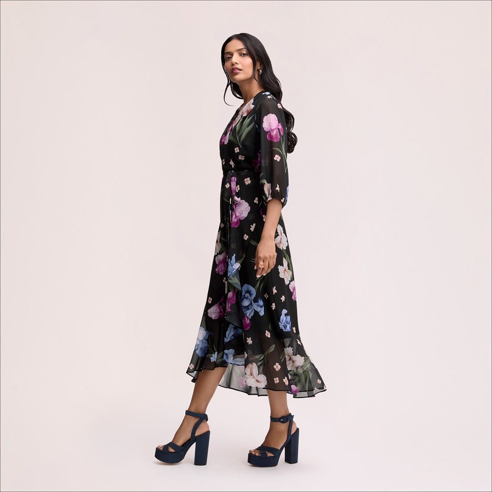 Floral Wrap Maxi Dress