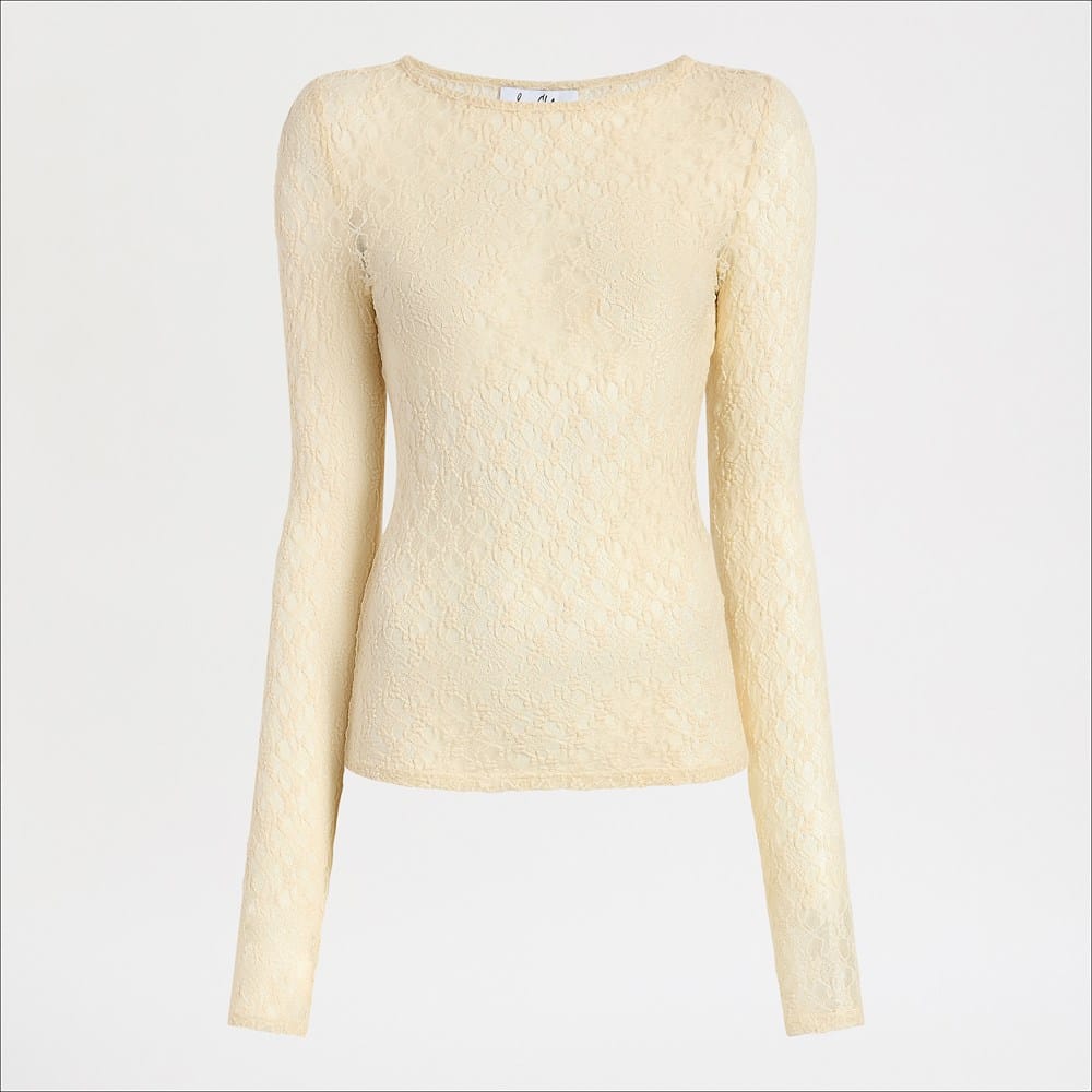Long Sleeve Fitted Lace Top - Image 5