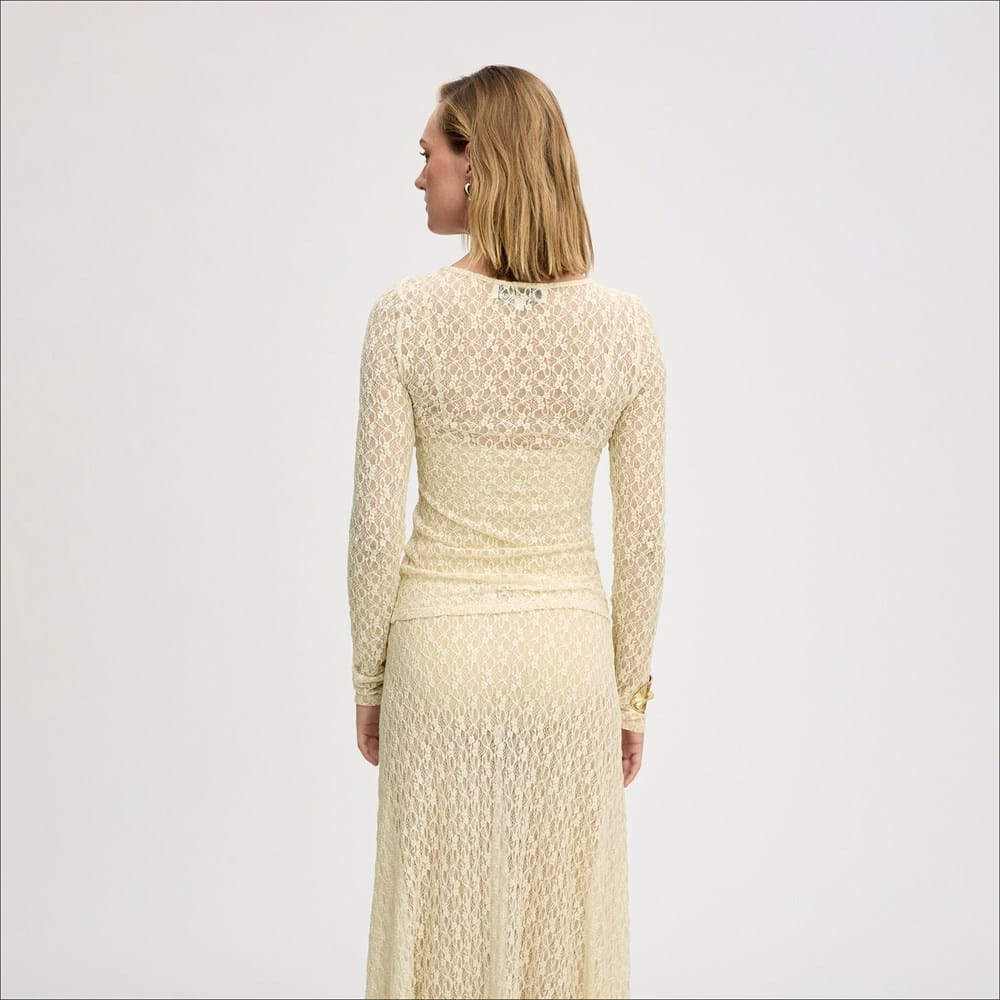 Long Sleeve Fitted Lace Top - Image 4