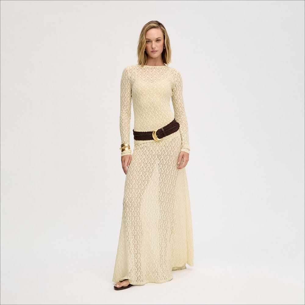 Long Sleeve Fitted Lace Top