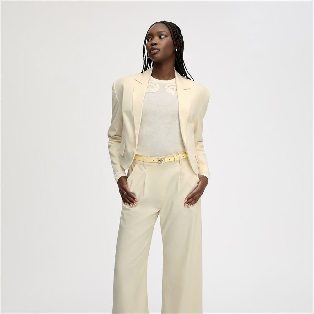 Crop Elastic Blazer
