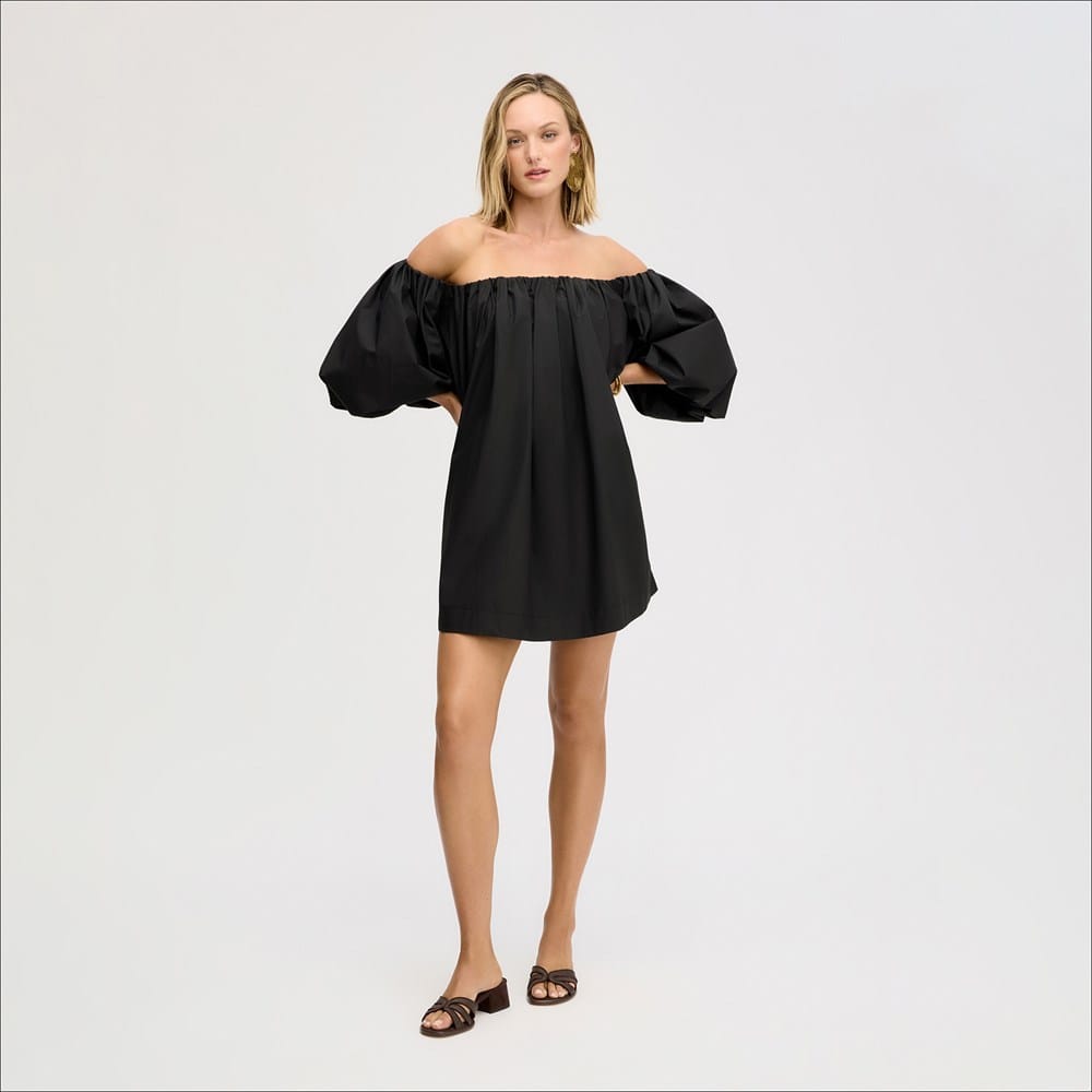 Bubble Sleeve Mini Dress