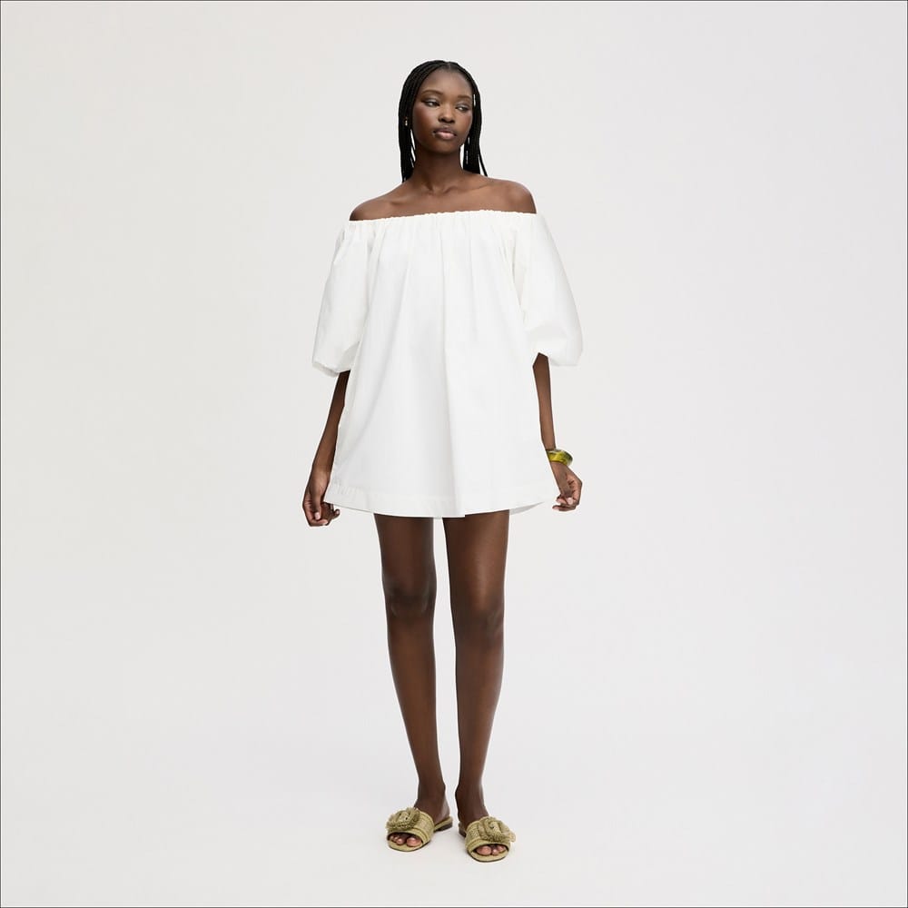 Bubble Sleeve Mini Dress