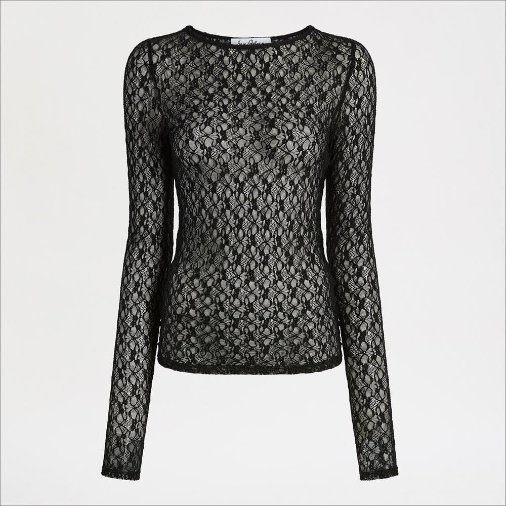 Long Sleeve Fitted Lace Top