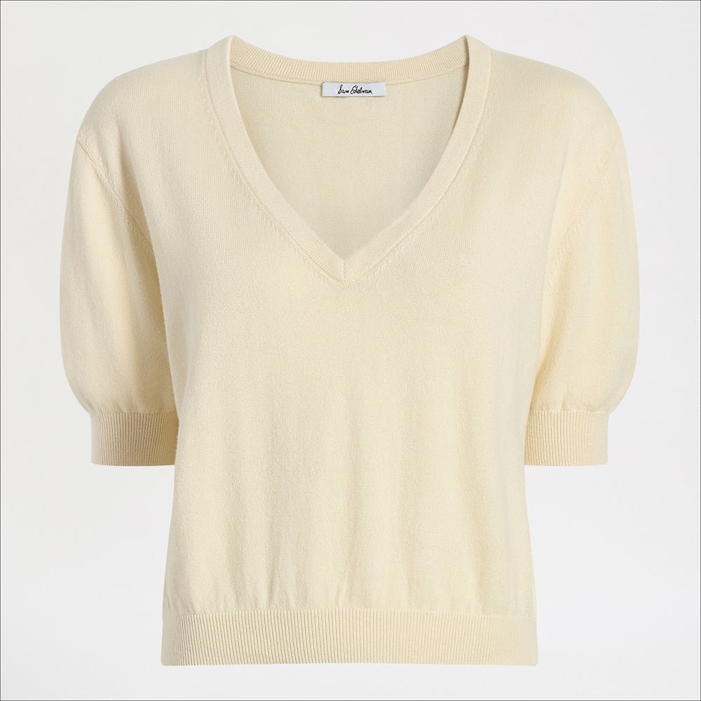 V-Neck Short Sleeve Sweater - Image 4