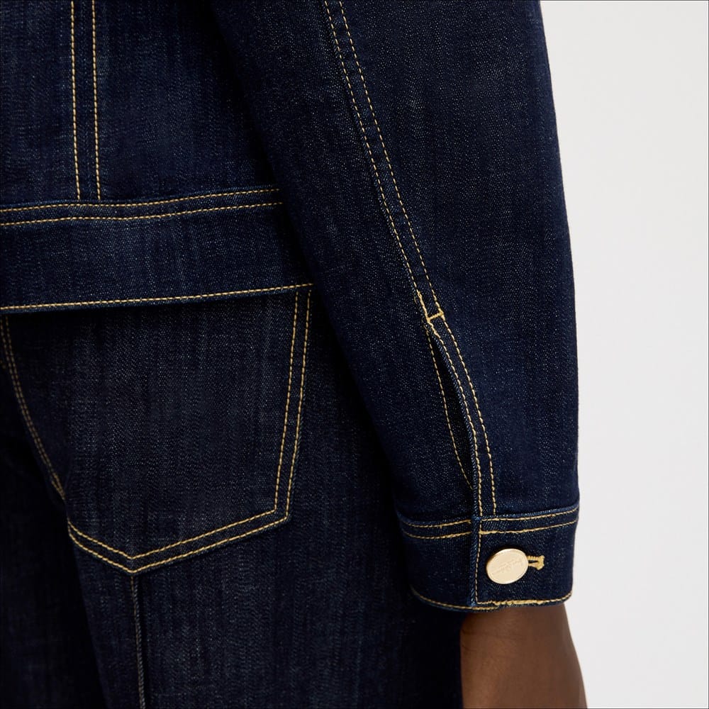 Cinch Waist Denim Jacket - Image 7