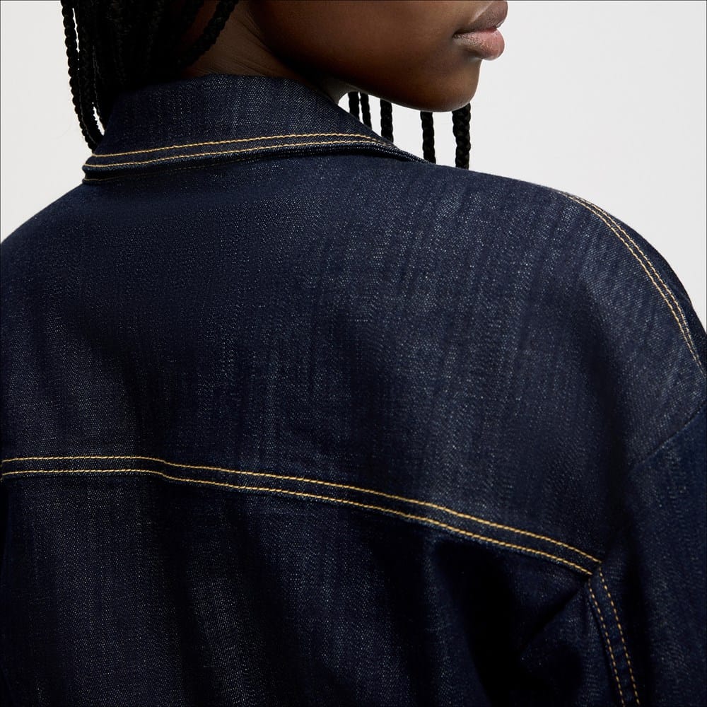 Cinch Waist Denim Jacket - Image 8