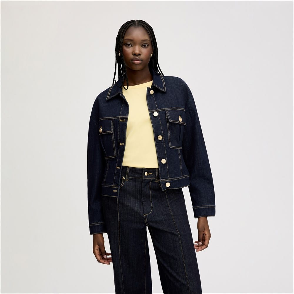 Cinch Waist Denim Jacket
