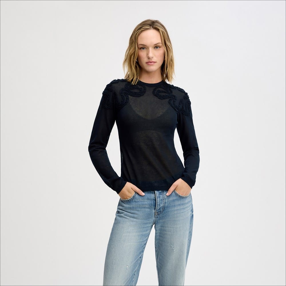 Ruffled Detail Sweater - Image 2