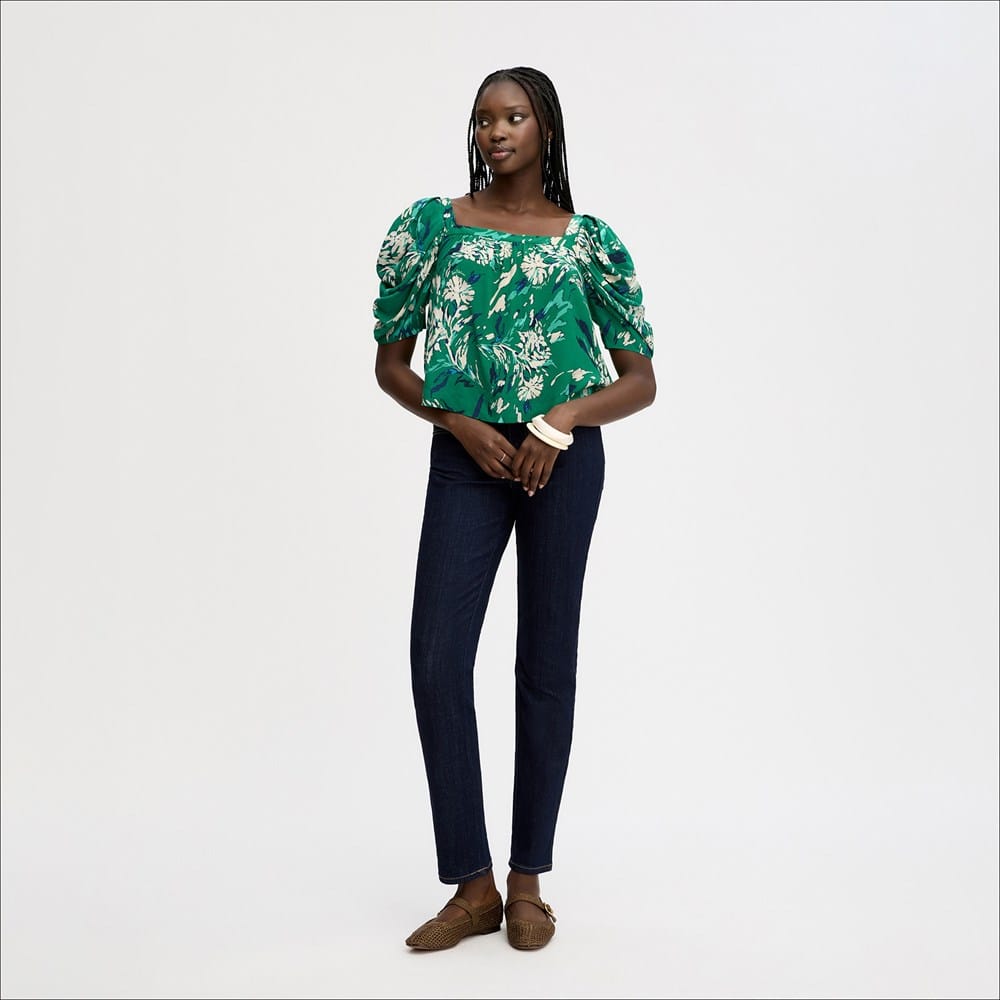Square Neck Short Sleeve Top