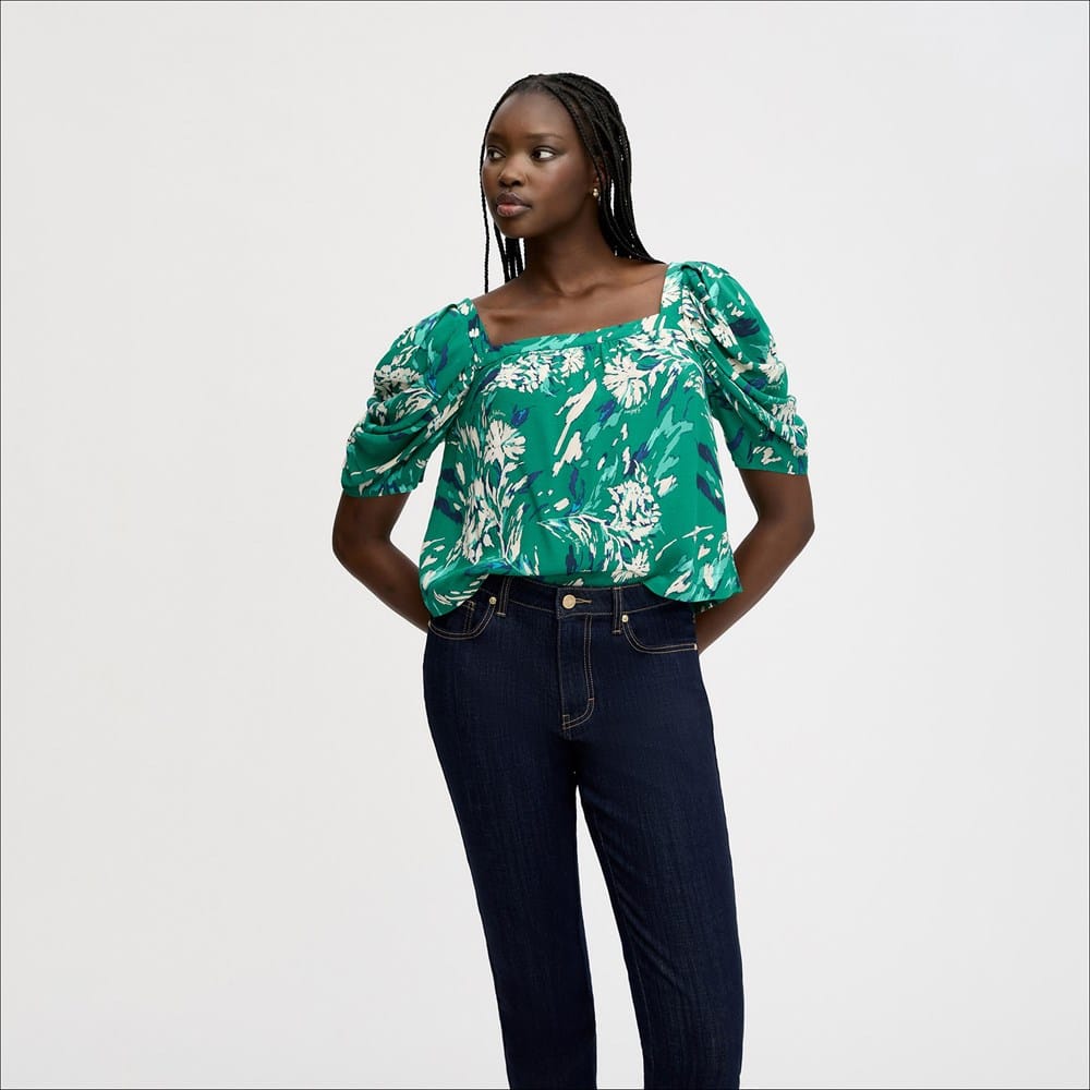 Square Neck Short Sleeve Top - Image 2