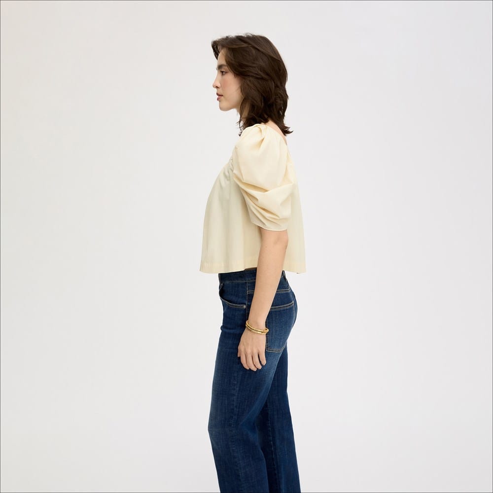 Square Neck Short Sleeve Top