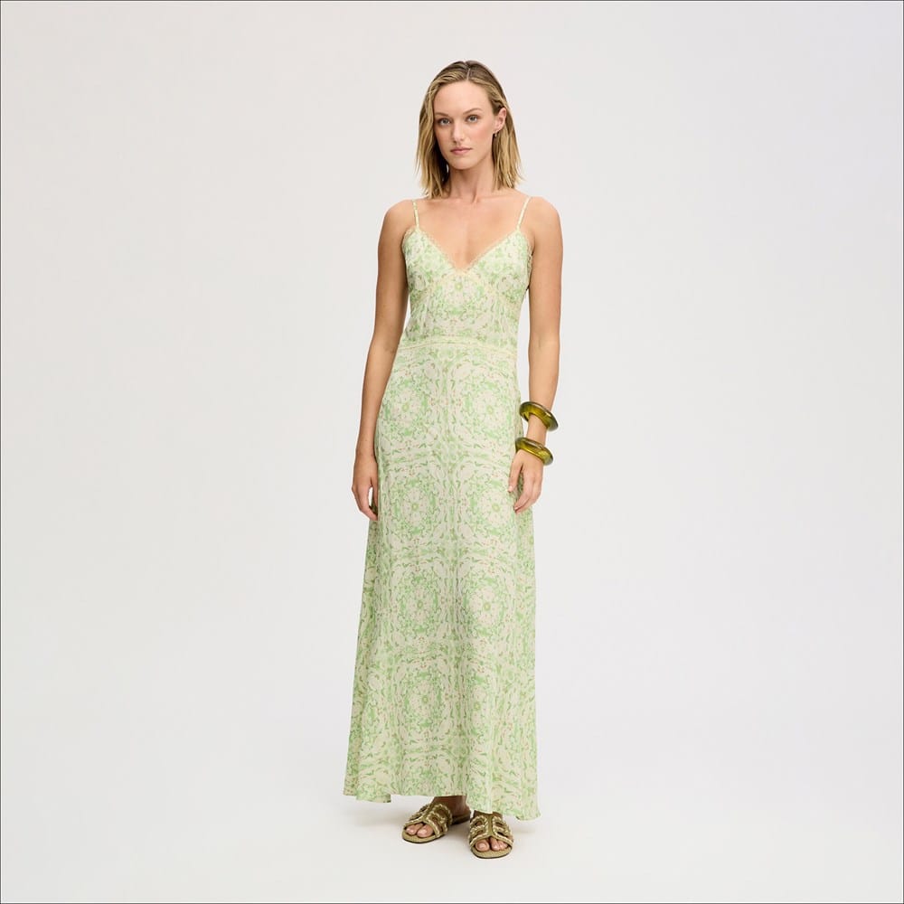 Lace Trim Slip Maxi Dress - Image 3
