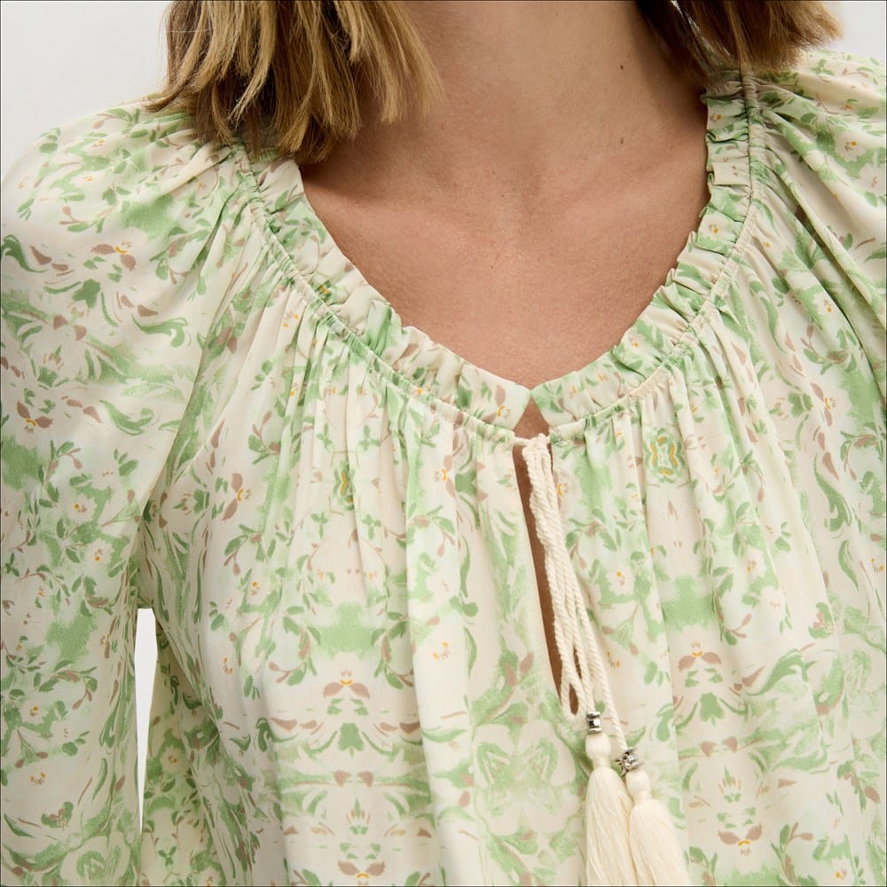 Gathered Boho Blouse - Image 6