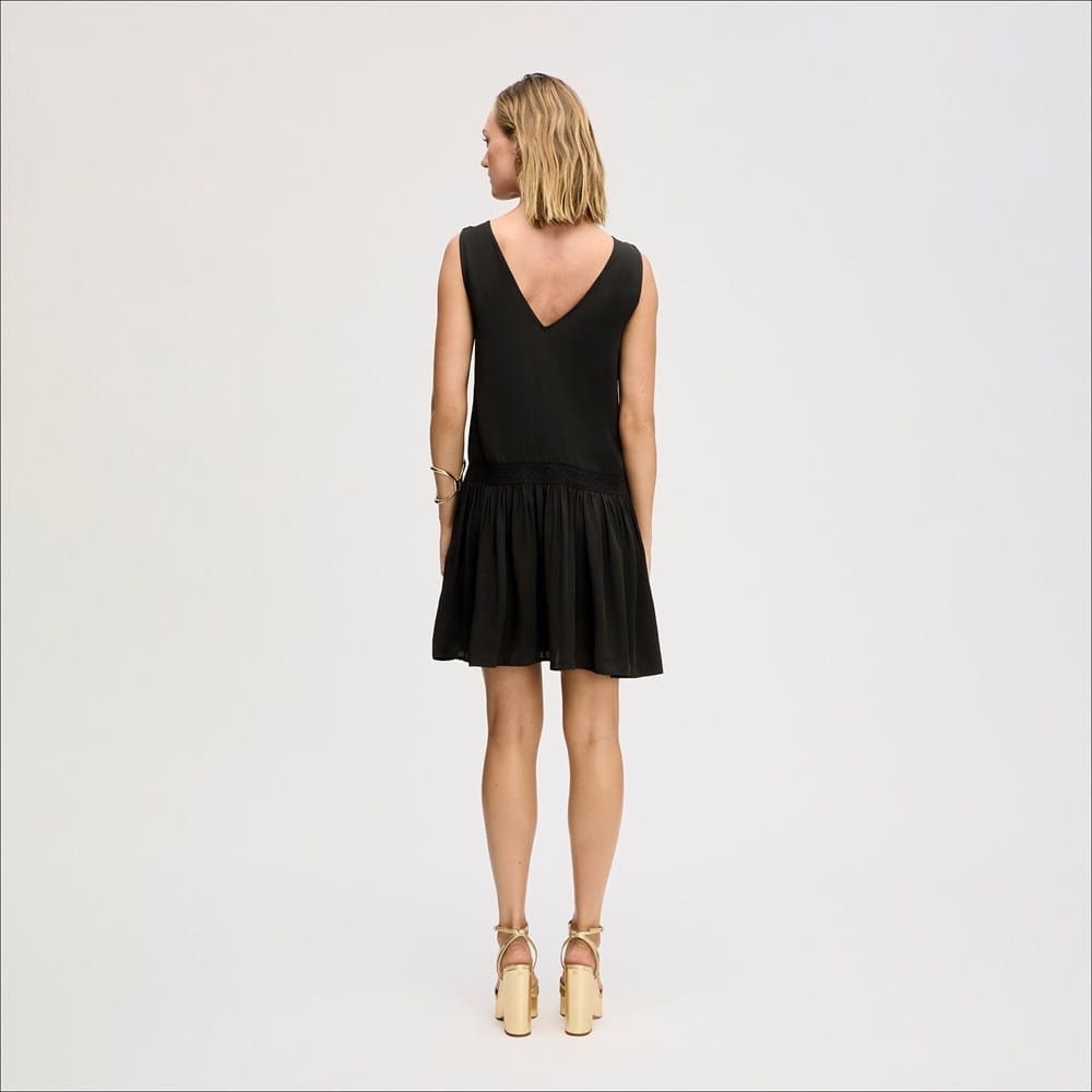 V Back Mini Tiered Dress - Image 3