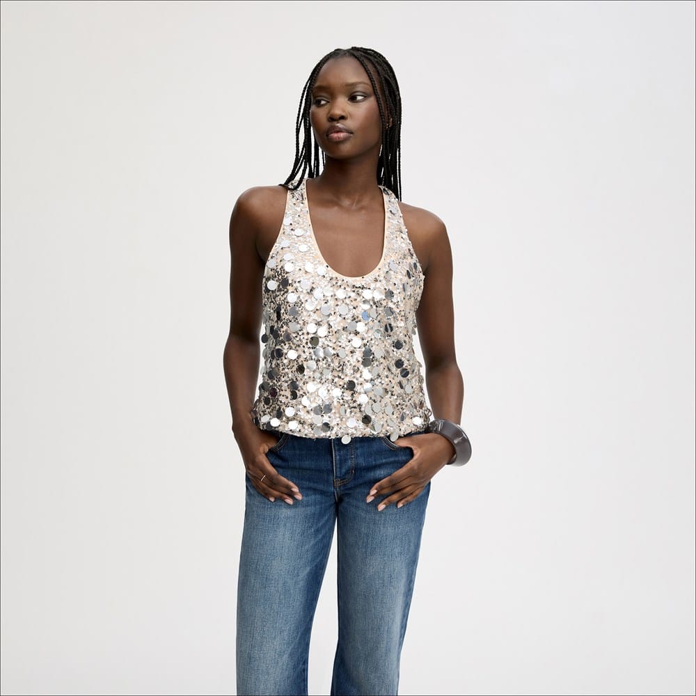 Sequin U Neck Tank - Image 3