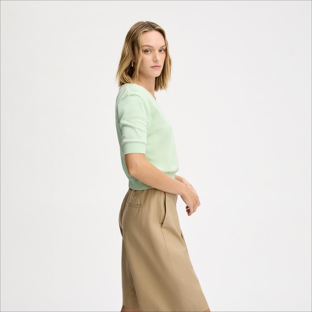 V-Neck Short Sleeve Sweater - Image 3