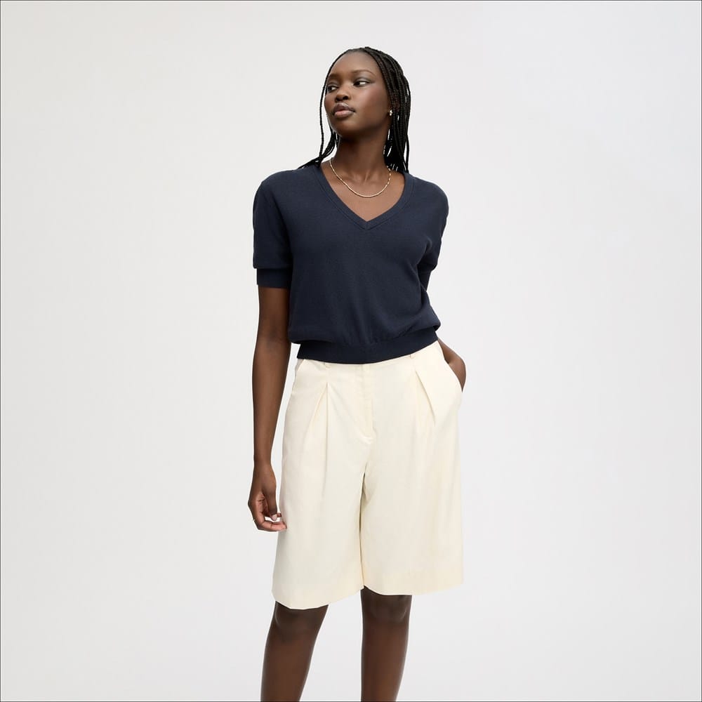 V-Neck Short Sleeve Sweater - Image 5