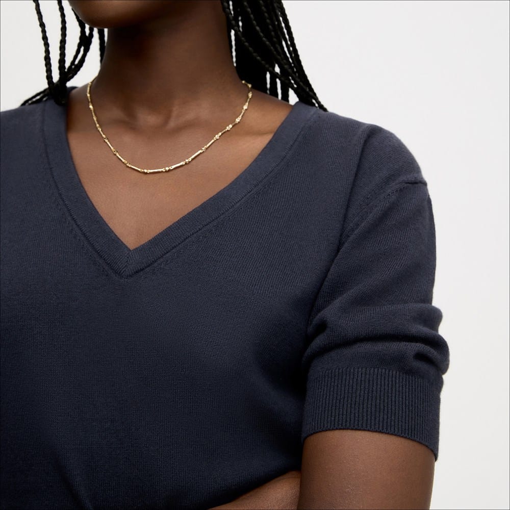 V-Neck Short Sleeve Sweater - Image 4