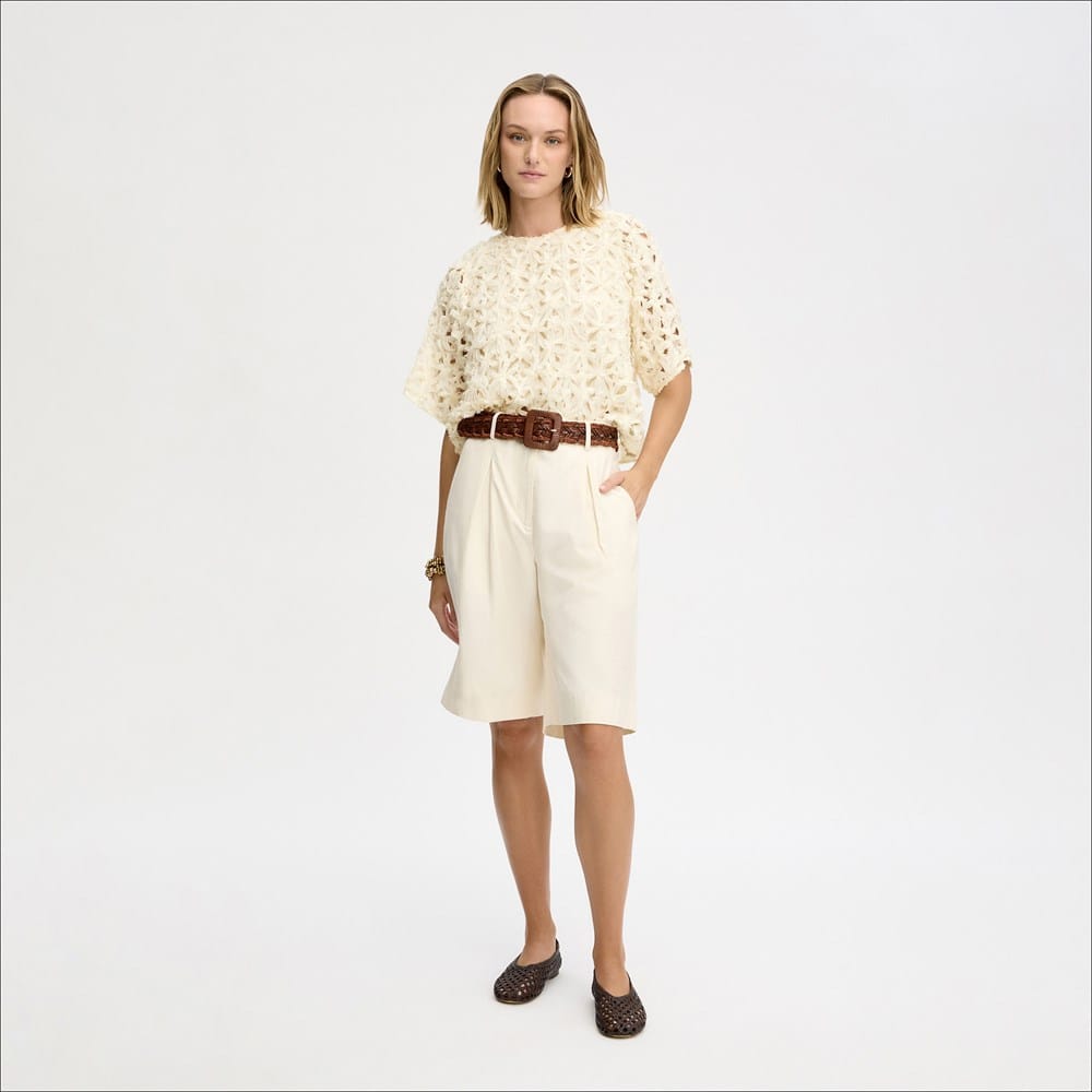 Soutache Short Sleeve Top