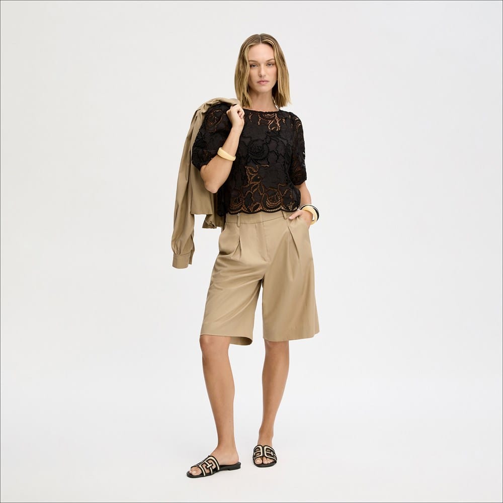 Lace Short Sleeve Top