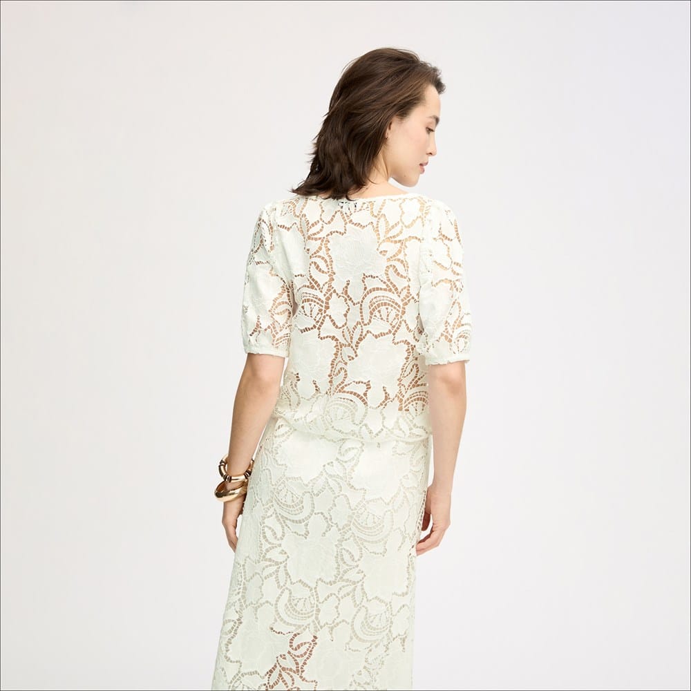 Lace Short Sleeve Top - Image 2