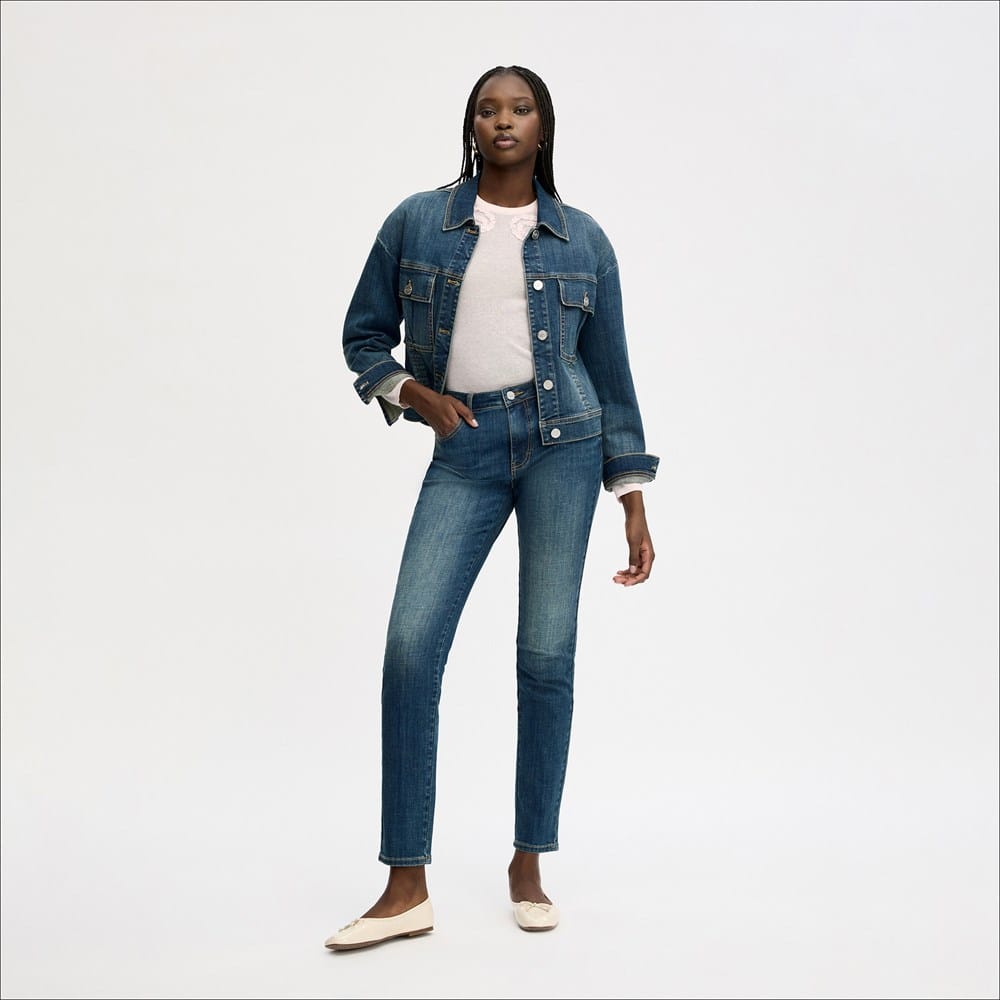 Mid Rise Pencil Jean