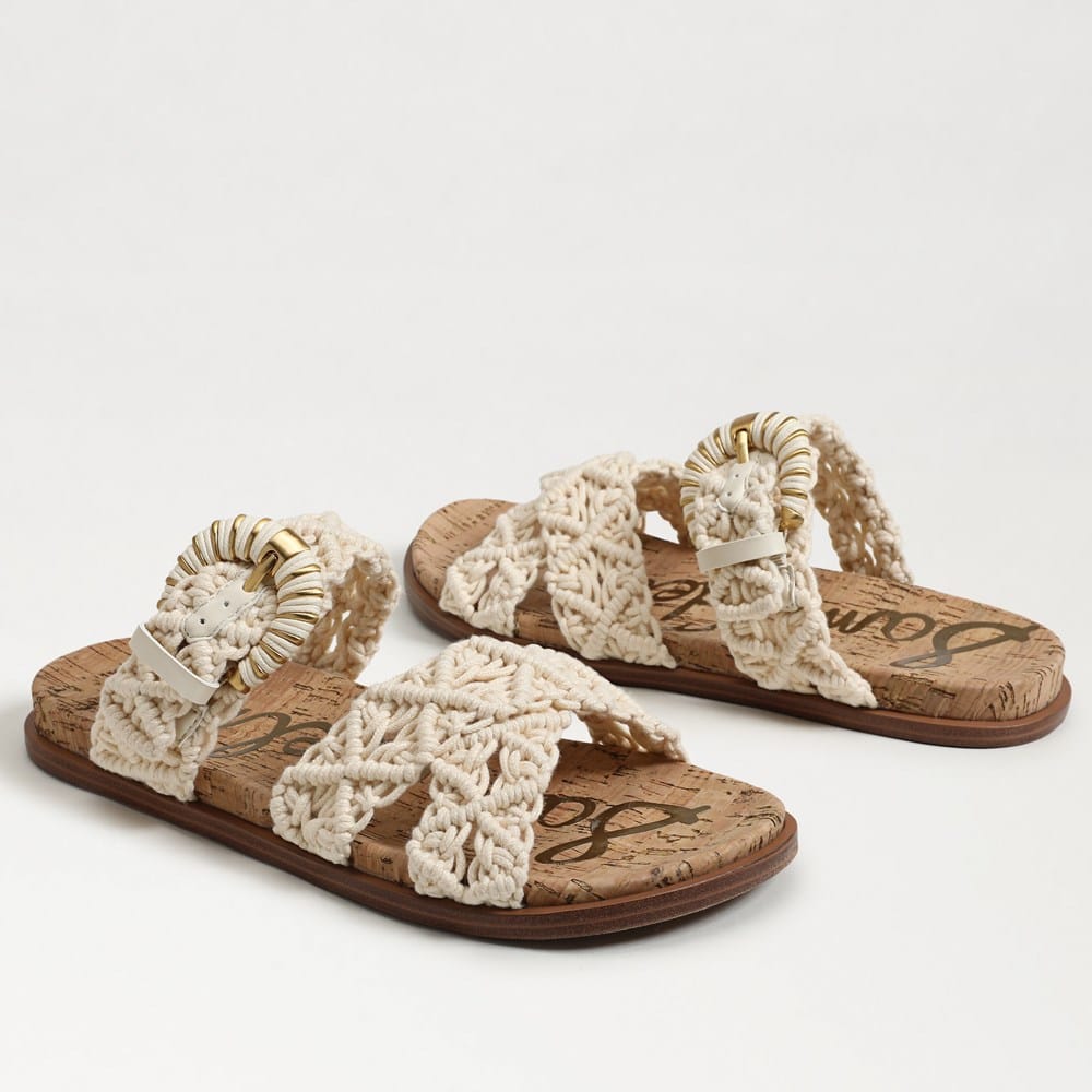 Lucy Woven Slip On Buckle Sandal - Image 7