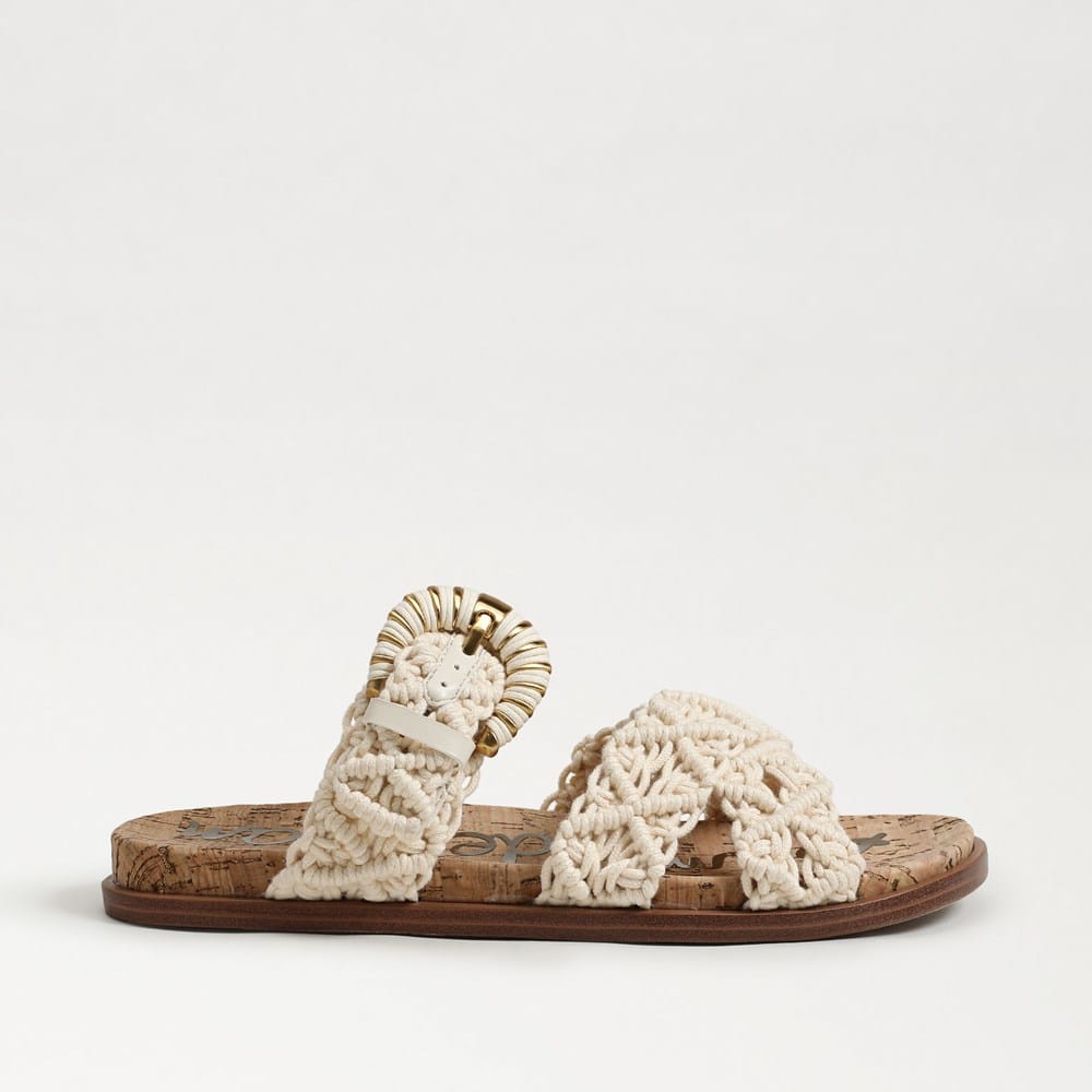Lucy Woven Slip On Buckle Sandal - Image 2