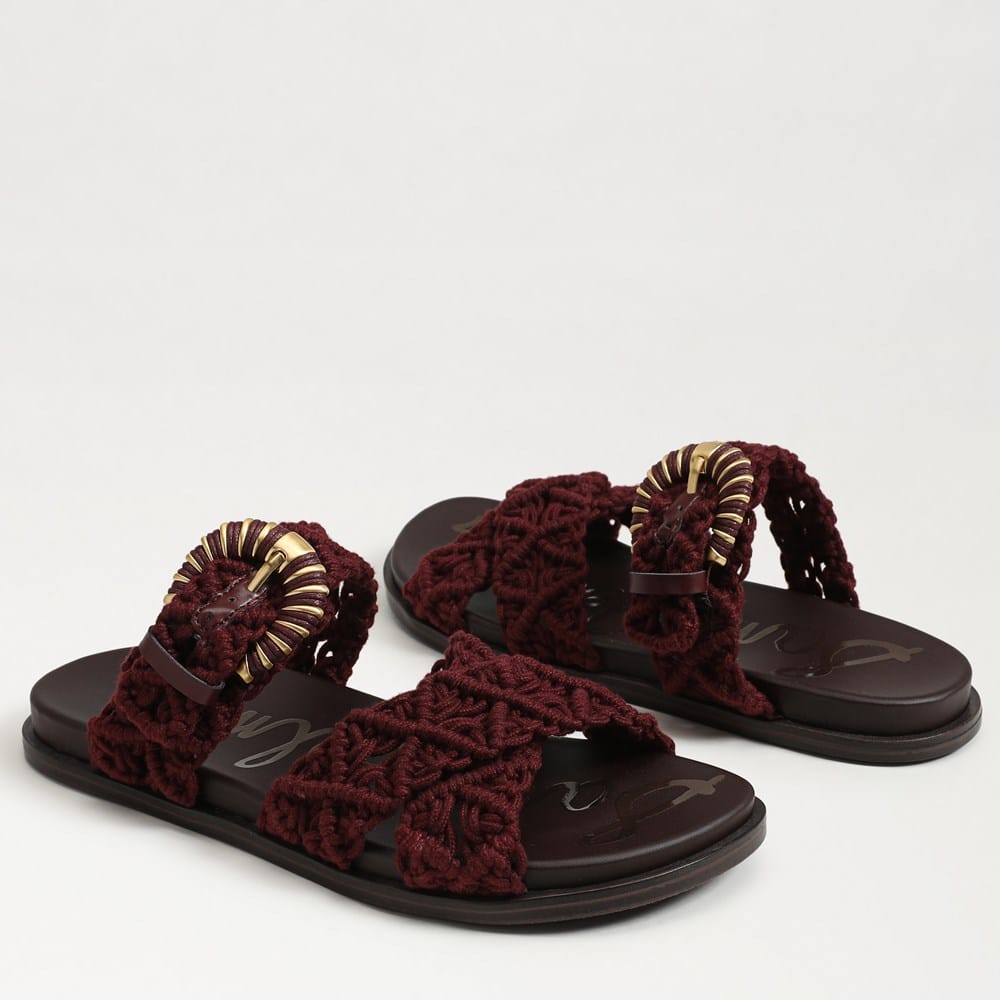 Lucy Woven Slip On Buckle Sandal - Image 7