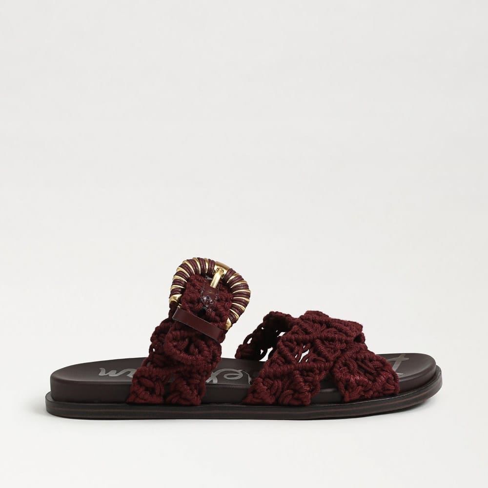 Lucy Woven Slip On Buckle Sandal - Image 2