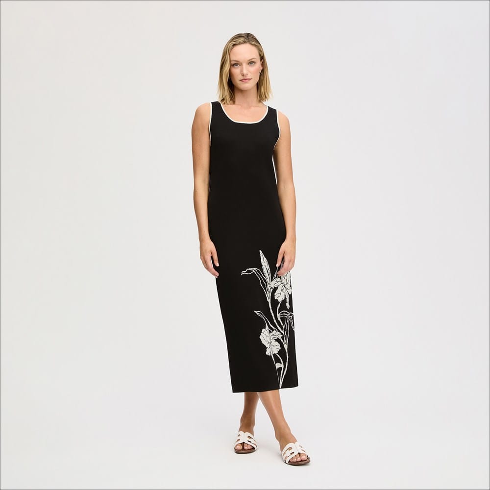 Knit Floral Maxi Dress