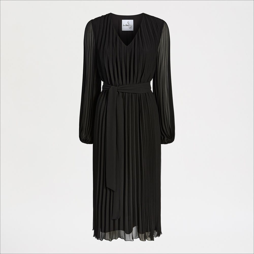 Long Sleeve Plisse Maxi Dress