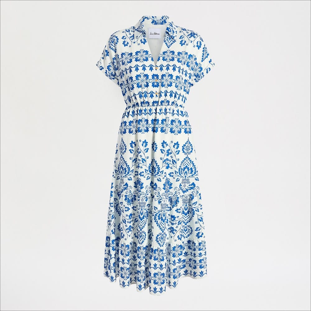 Tribal Print Shirt Midi Dress