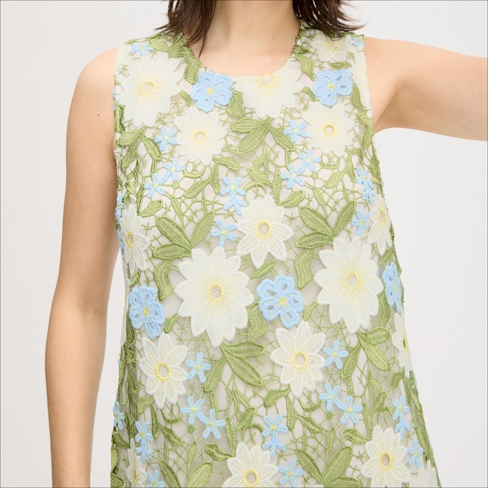 Blue Spring Sleeveless Sheath Mini Dress