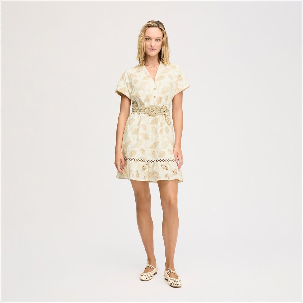 Shirt Ivory Mini Dress