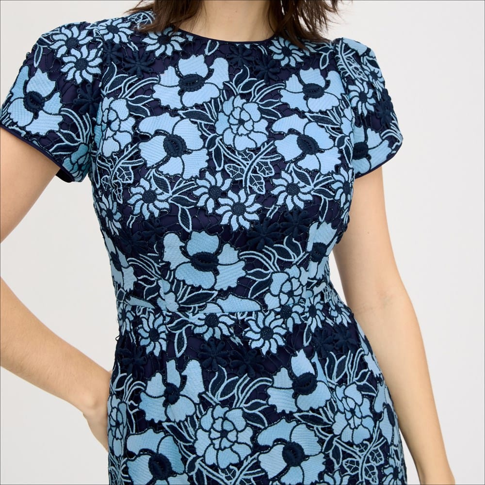 Denim Embroidery Mini Dress