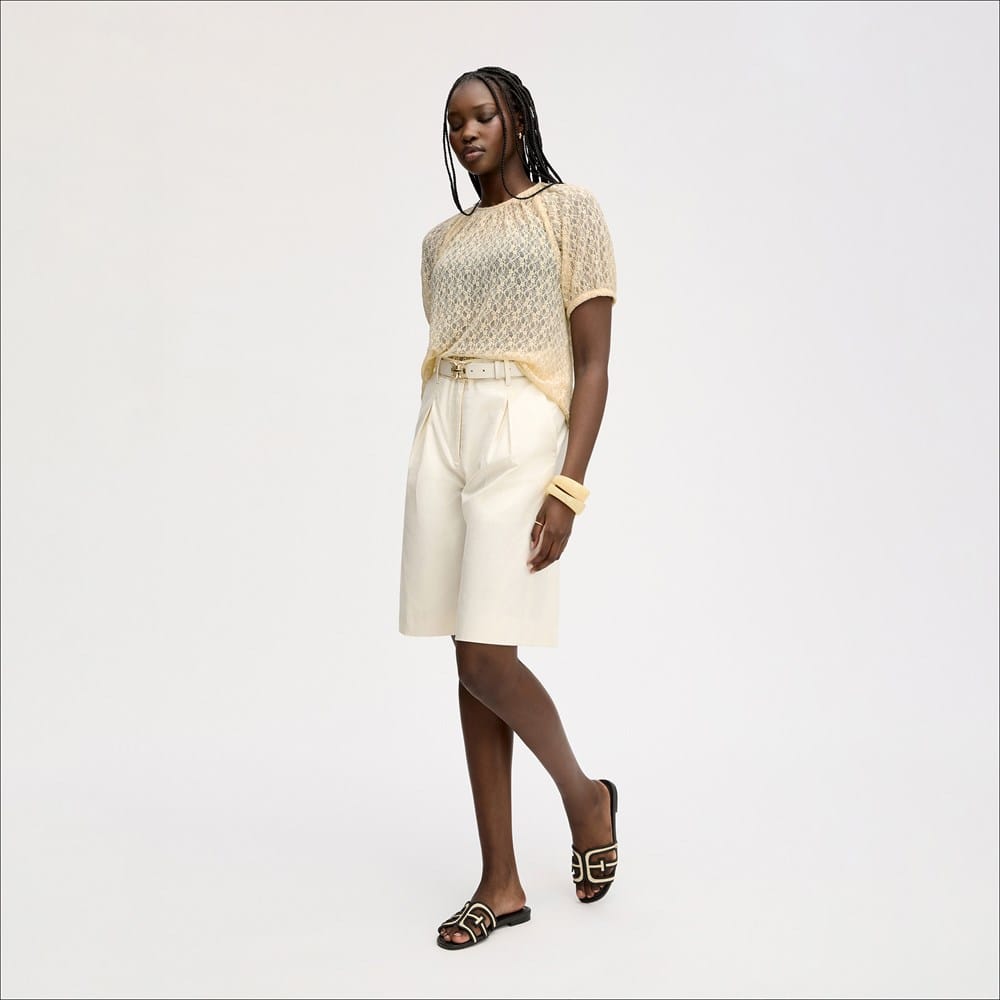 Stretch Lace Short Sleeve Top - Image 2