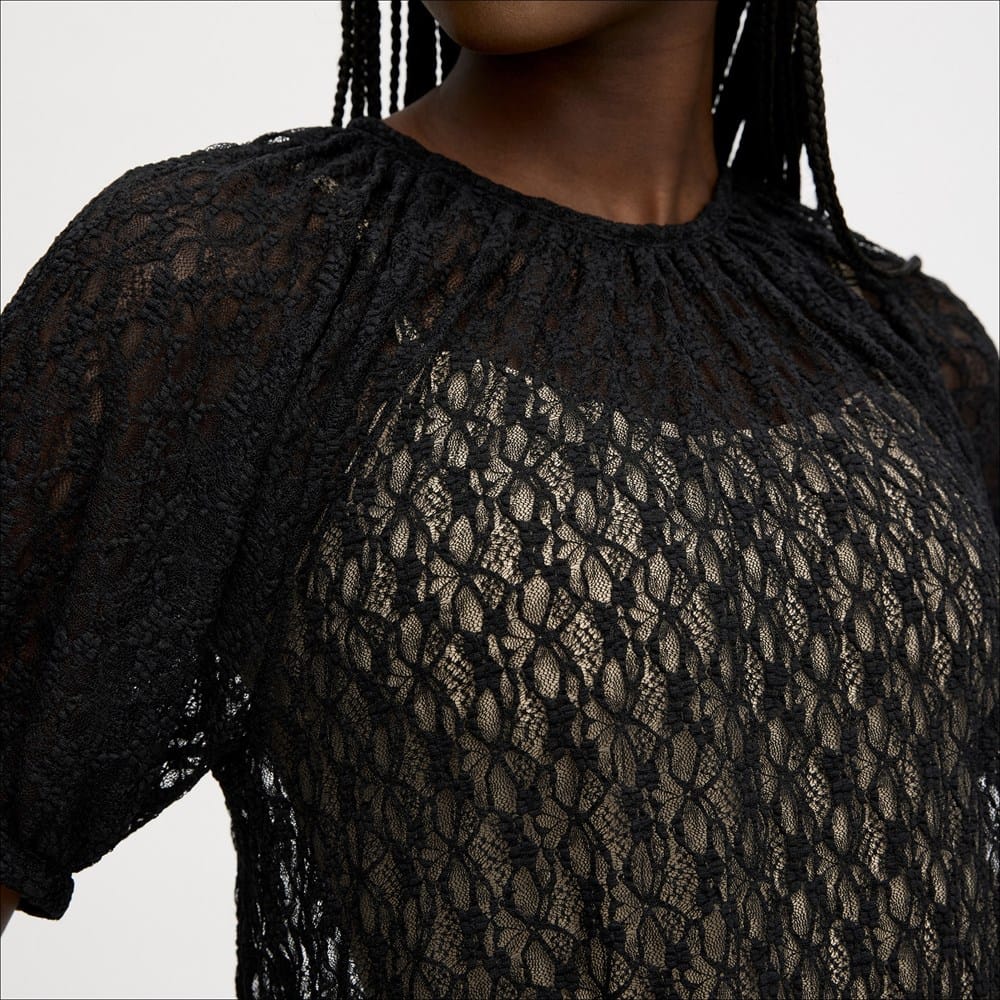 Stretch Lace Short Sleeve Top - Image 6