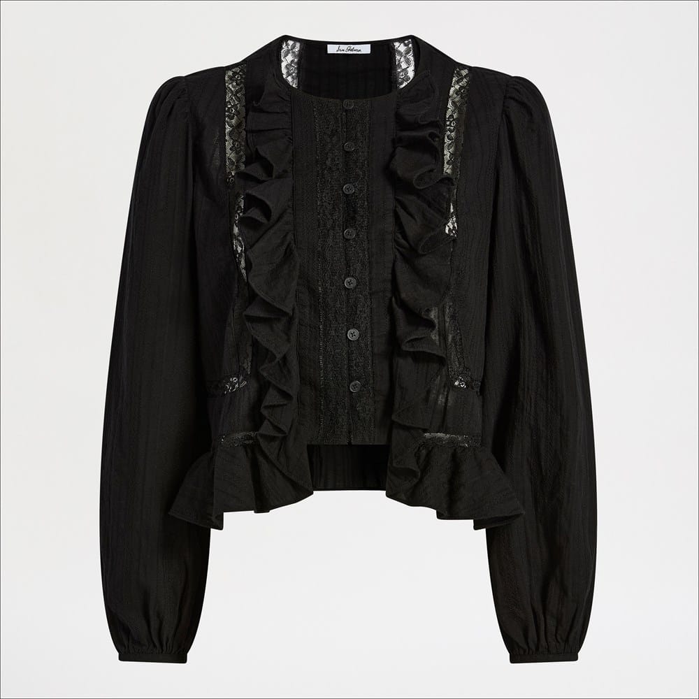 Lace Insert Ruffle Top - Image 5