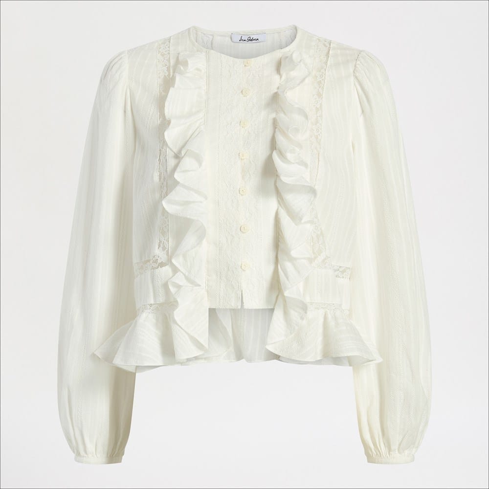Lace Insert Ruffle Top - Image 5