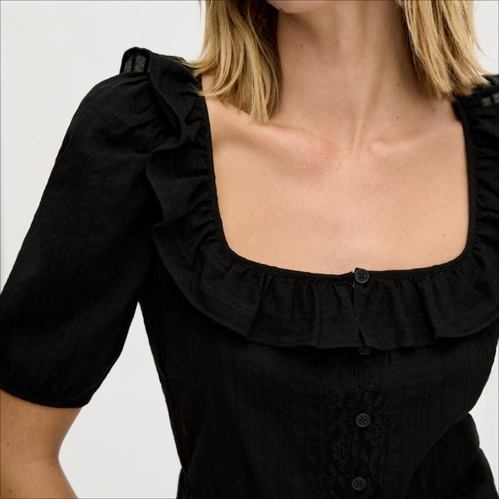 Short Sleeve Peasant Top - Image 6