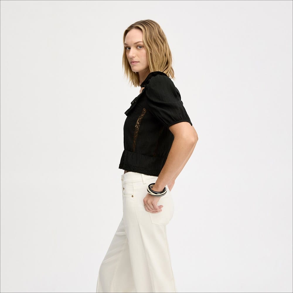 Short Sleeve Peasant Top - Image 3