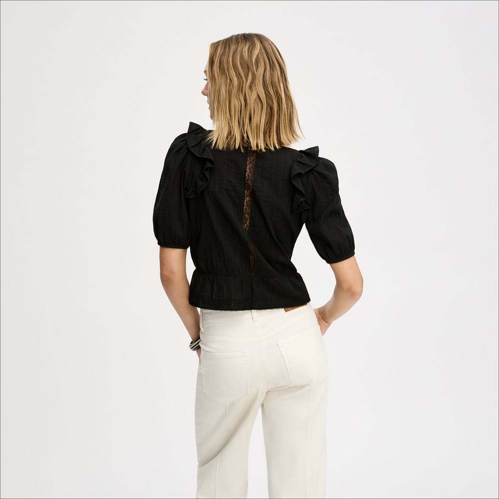 Short Sleeve Peasant Top - Image 4