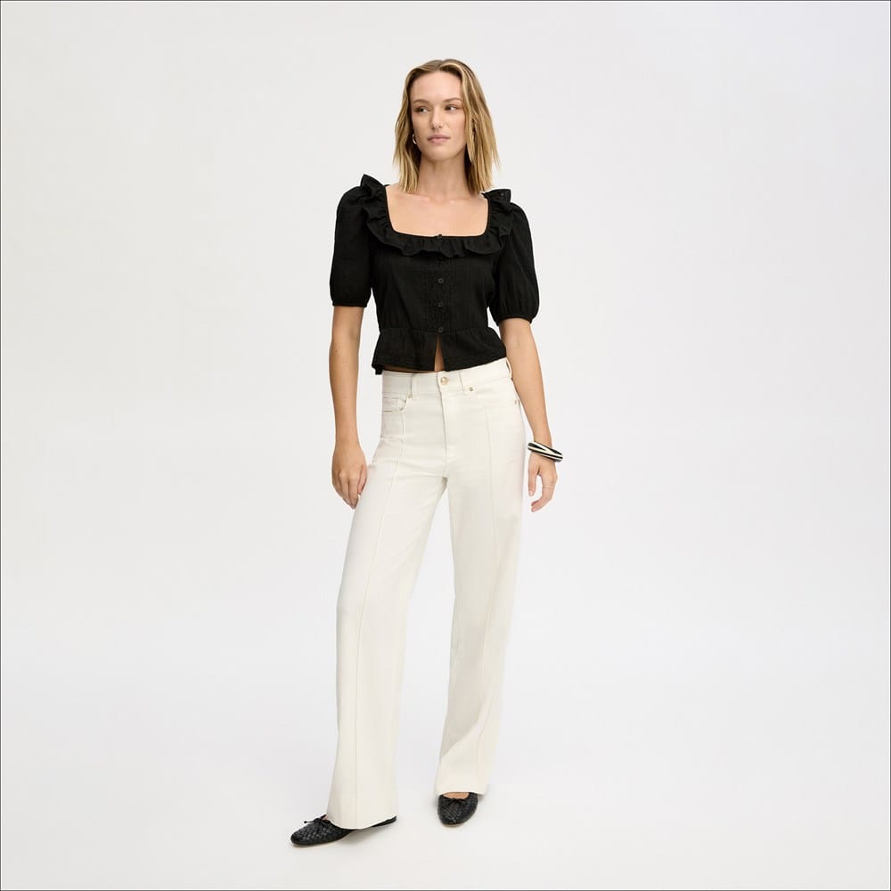 Short Sleeve Peasant Top