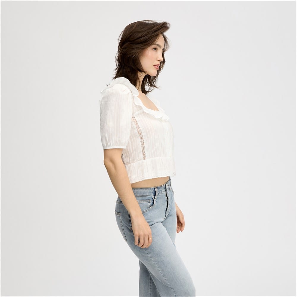 Short Sleeve Peasant Top - Image 3