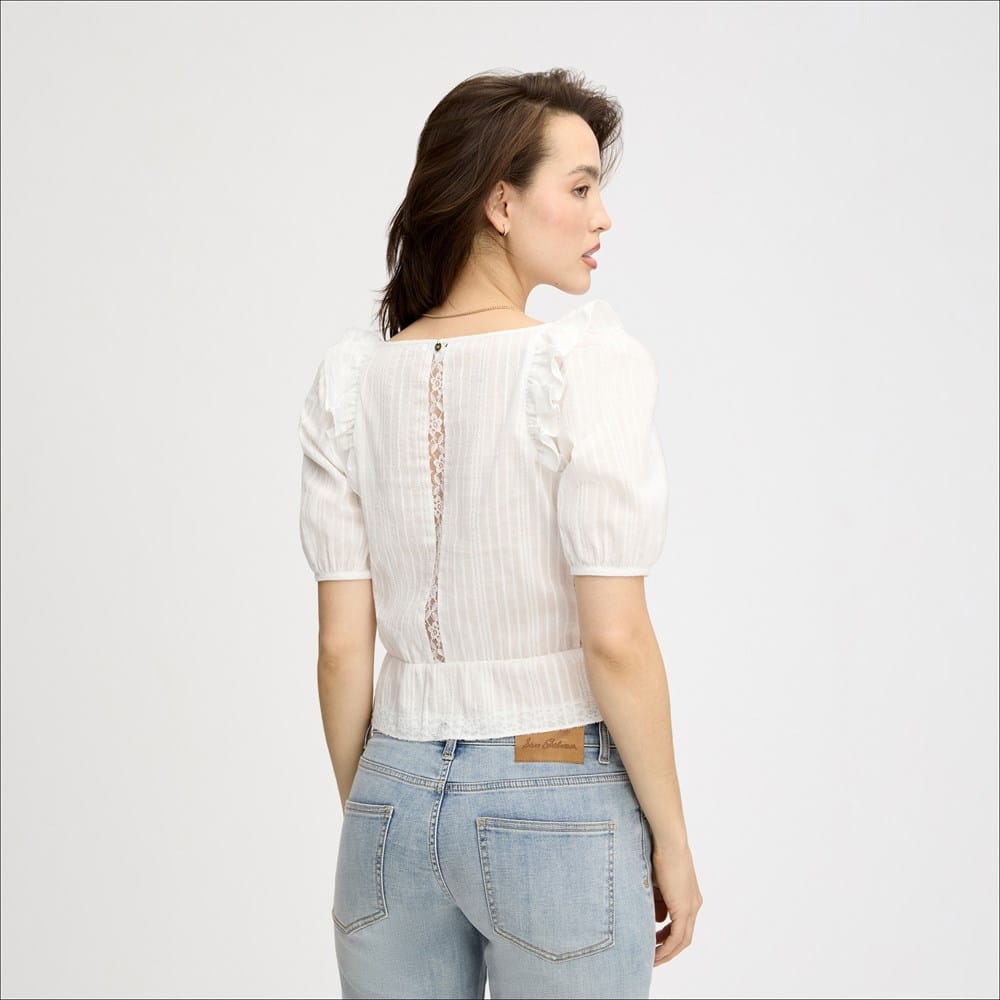 Short Sleeve Peasant Top - Image 2