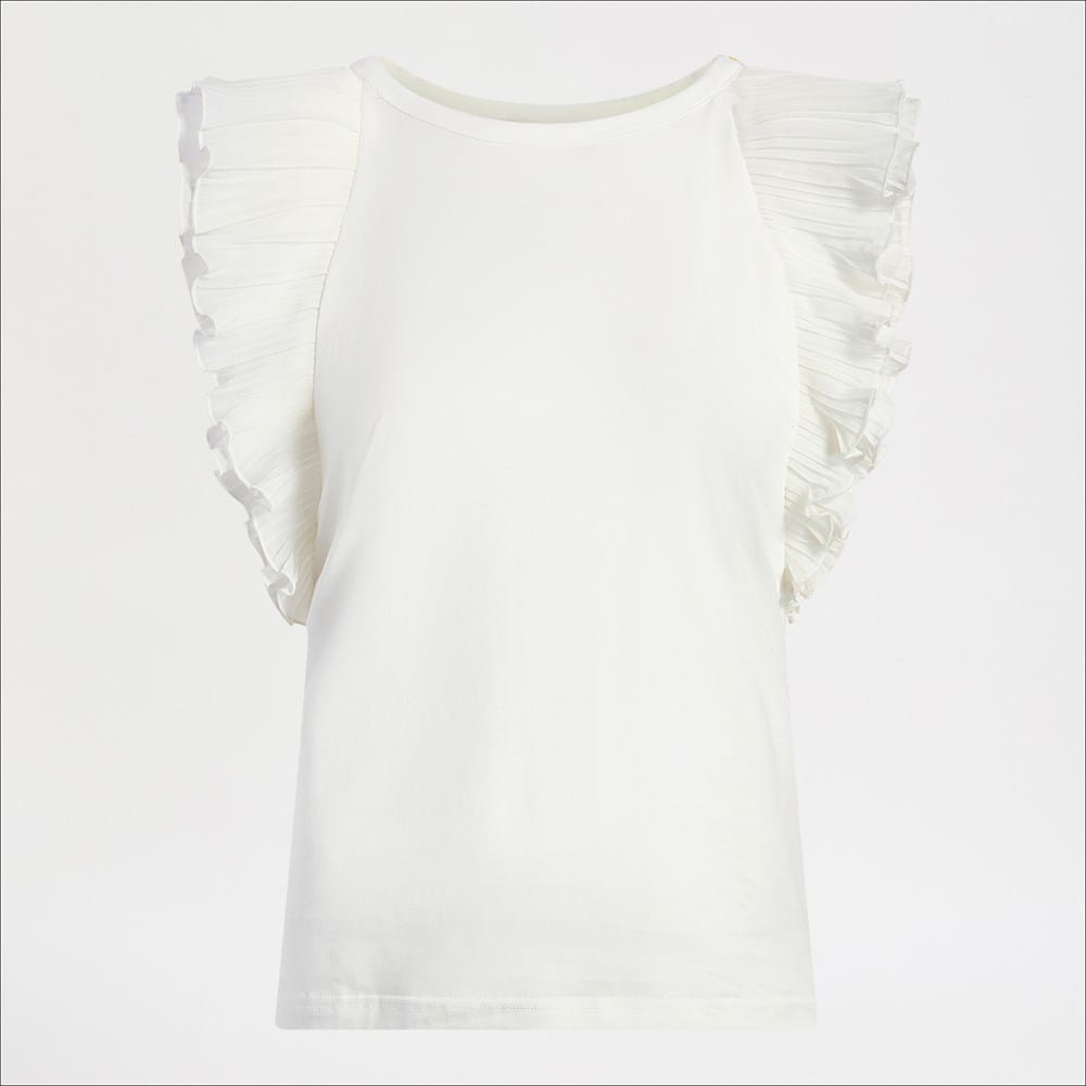 Pleated Ruffle Sleeveless Top - Image 5