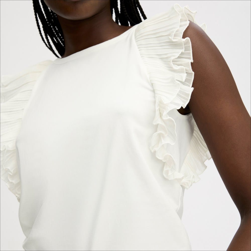 Pleated Ruffle Sleeveless Top - Image 6