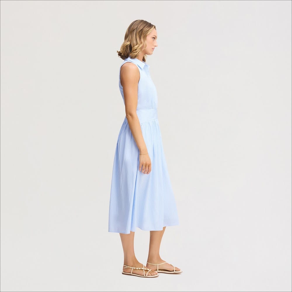Striped Shirt Maxi Dress - Image 3